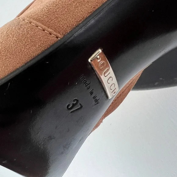 GUCCI | Lillian Horsebit Beige Tan Suede Leather Tall Knee High Heel Boot EU 37 - Picture 13 of 16